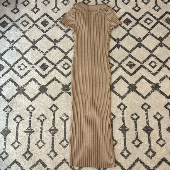 Princess Polly Midi Bodycon Dress Sz S/M Tan/Beige Color - Picture 5 of 5